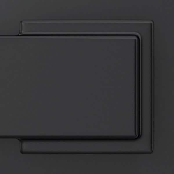 Custom Greenwich Matte Black Single Cylinder Door Handleset with Eller Door Lever