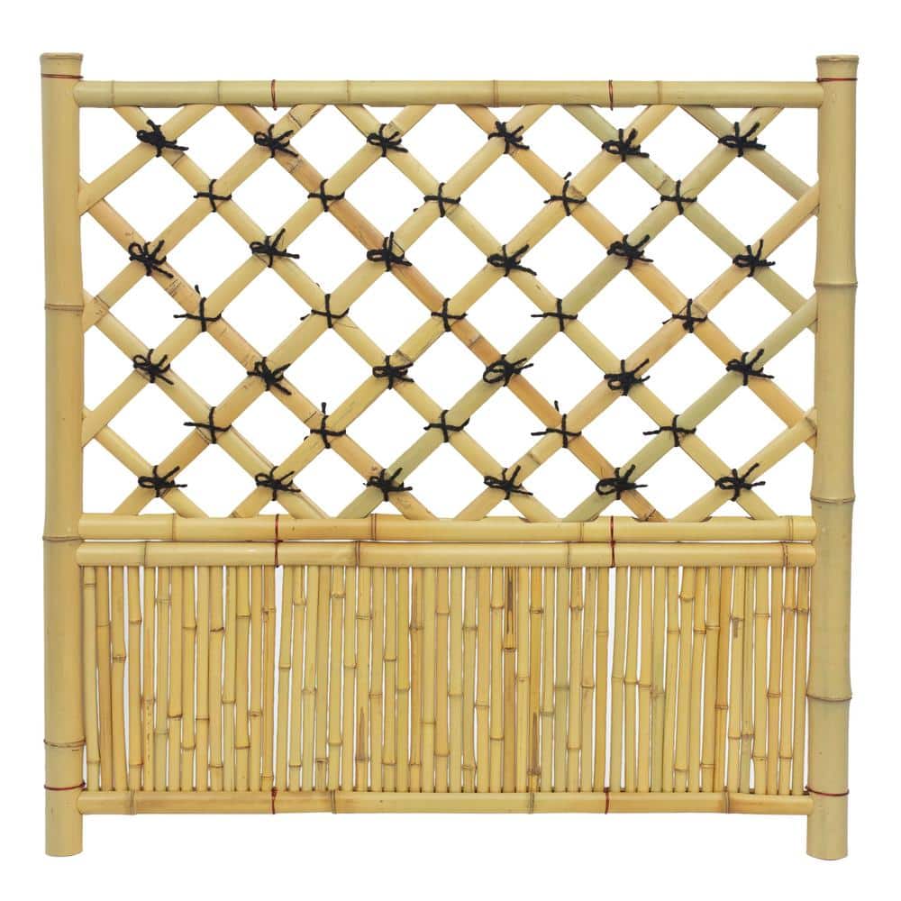 RED LANTERN 39.5 in. Bamboo Garden Fence Hoshi Zen Panel - Natural WD20483  - The Home Depot