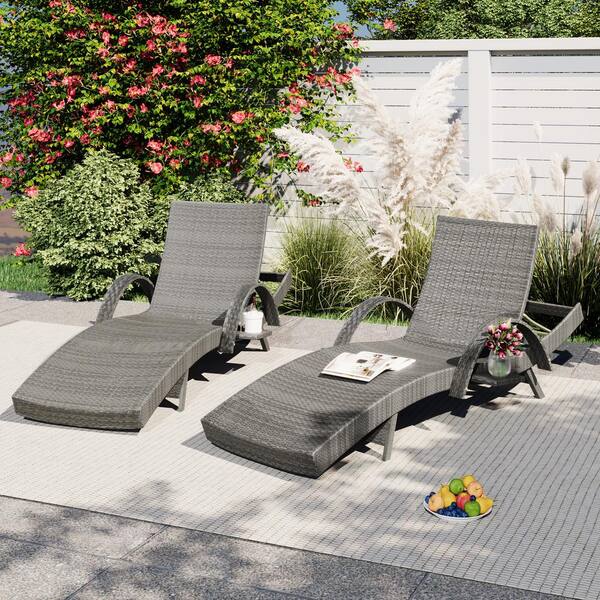 YITAHOME Chaise Lounge Chair With Storage, Wicker Lebanon