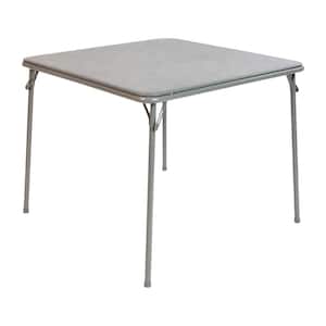 Kids Gray Vinyl Lightweight Folding Table
