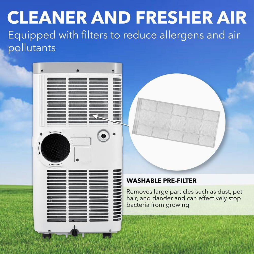 Whynter 11,000 BTU White and Gray Portable Air Conditioner with Remote