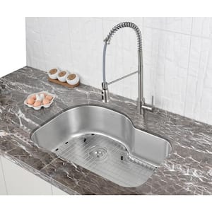 Undermount Stainless Steel 32 in. 16-Gauge Single Bowl Kitchen Sink
