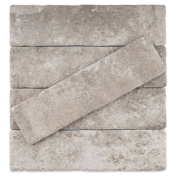 MOLOVO Jerica Ceniza Brick 2.95 in. x 11 in. Matte Porcelain Floor