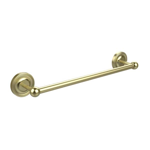 Allied Brass Prestige Regal Collection 18 in. Wall Mounted Single Towel Bar in Satin Brass