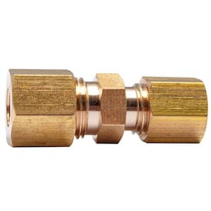 3/16 in. O.D. x 1/4 in. O.D. Brass Compression Reducing Coupling Fitting (5-Pack)