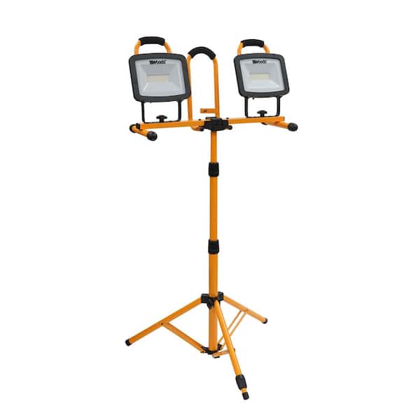 Woods 12000 Lumens Portable LED Dual Head Work Light with Tripod