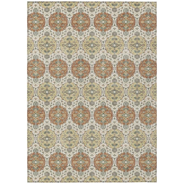 Chantille Machine Washable Indoor/Outdoor Abstract ACN2918 Cream 10 ft. x 14 ft. Area Rug