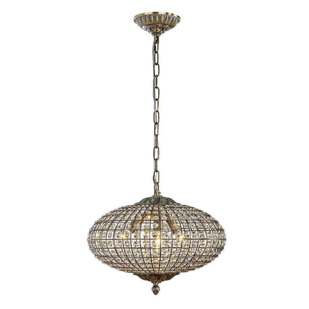 17 in. 3-Light Antique Bronze Chandelier with Vintage Patina & Handcrafted Crystals, Adjustable Chain for Dining Room price history on PriceWatchPro