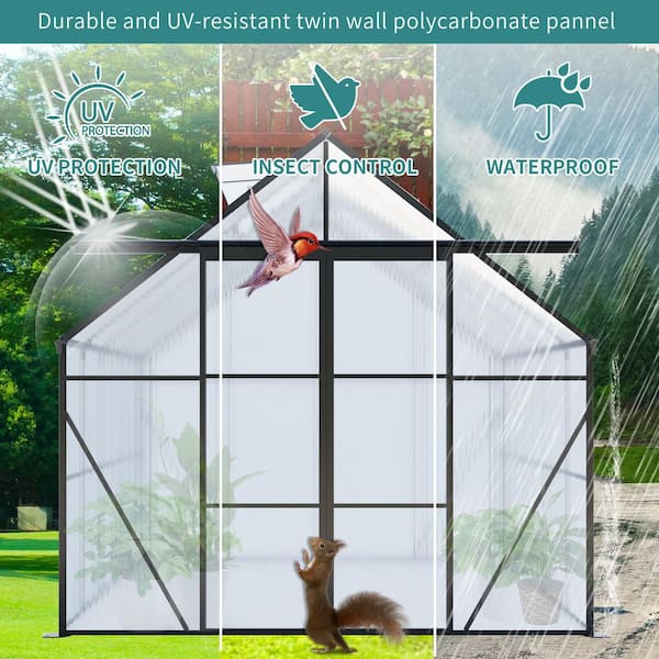 Storhaus 94 in. W x 97 in. D x 89 in. H Polycarbonate Black
