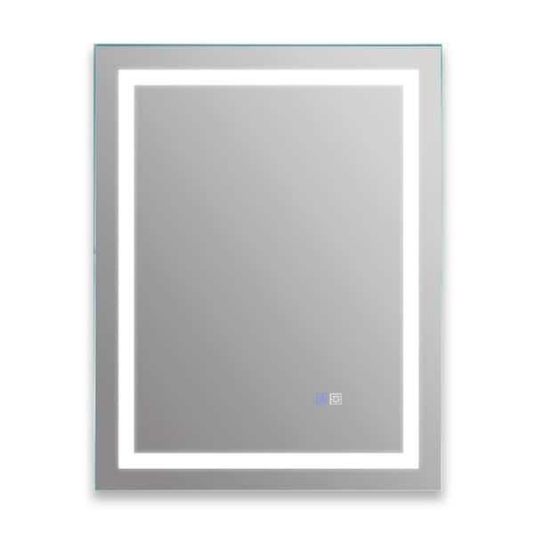 JimsMaison 36 in. W x 28 in. H Rectangular Frameless Anti-Fog Wall-Mounted Bathroom Vanity Mirror in White