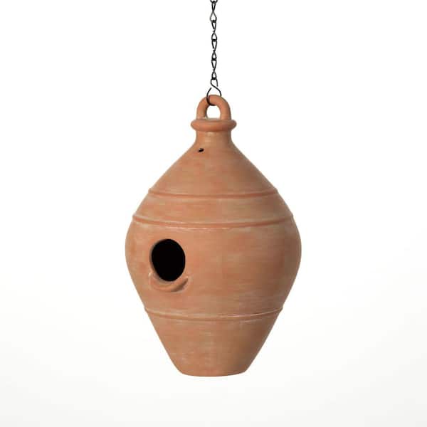 SULLIVANS 10.5 in. Honey Pot Terracotta Birdhouse