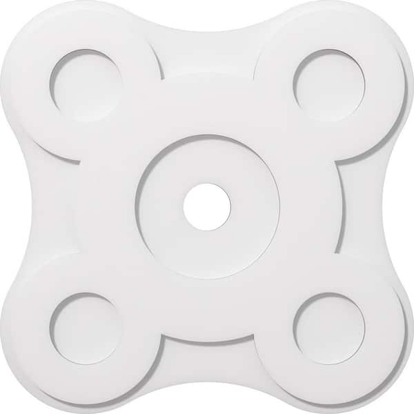 Ekena Millwork 1 in. P X 9 in. C X 26 in. OD X 3 in. ID Luna Architectural Grade PVC Contemporary Ceiling Medallion