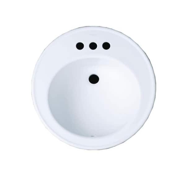 KOHLER Brookline Drop-In Vitreous China Bathroom Sink in White with Overflow Drain