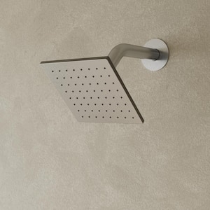 15-Spray Patterns 16 and 6 in. Square Dual Shower Head 2.5 GPM Ceiling Mount Fixed and Handheld Shower Head