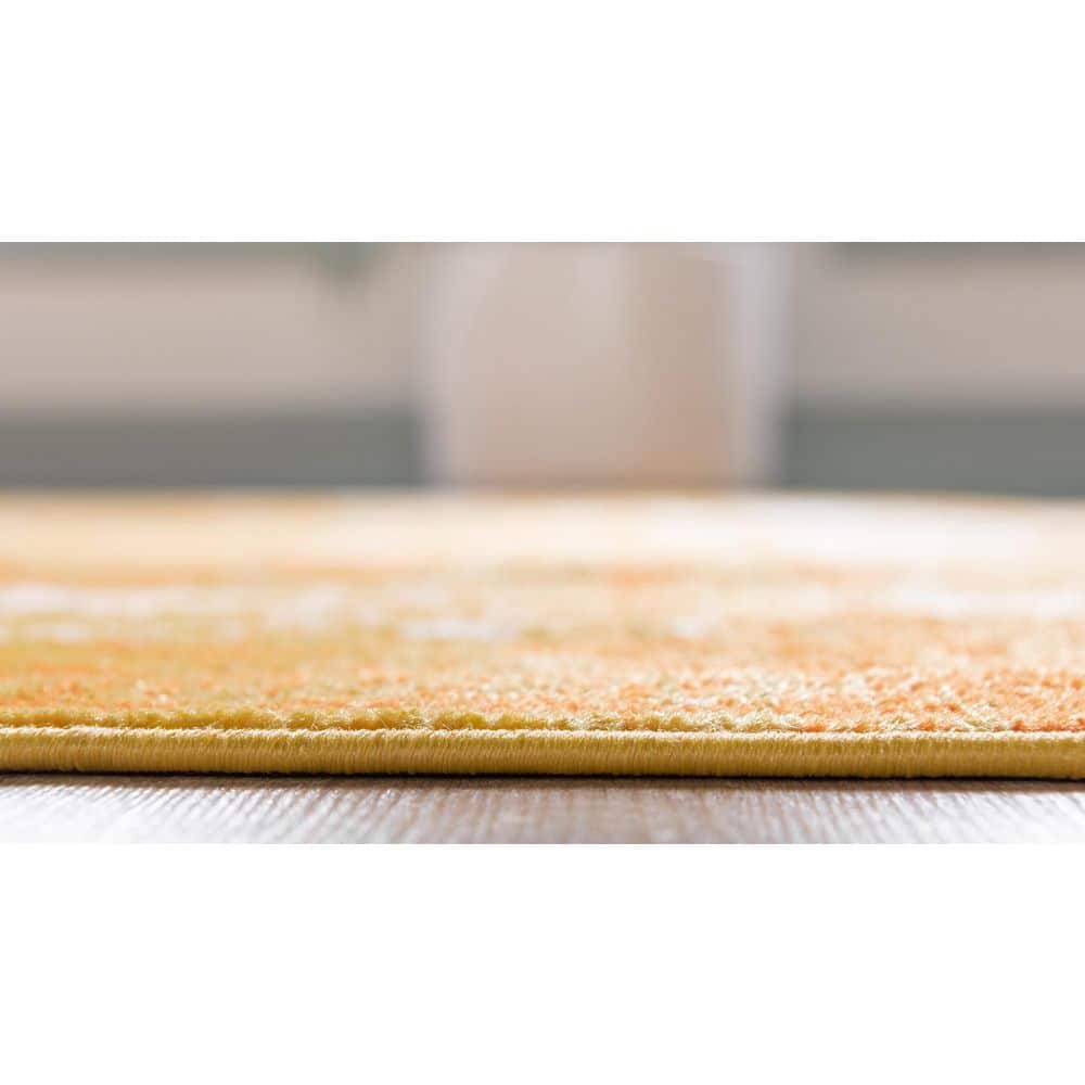 Salle Garnier Vivid Orange Rectangular Easy-Care Rug