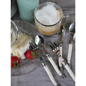 French Home 8-Piece Laguiole Dessert/Cocktail Set with Faux Ivory Handles (Service for 4)