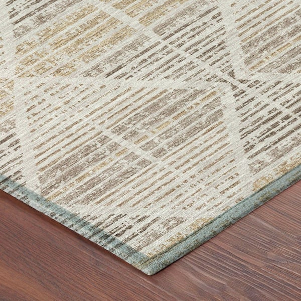 Chantille Machine Washable Indoor/Outdoor Abstract ACN2671 Beige 2 ft. x 3 ft. Accent Rug