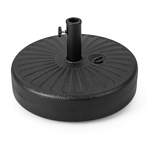 5.5 lbs. Plastic Water and Sand Fillable 20 in. Round Patio Umbrella Base in Black Table Umbrella Stand