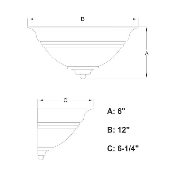 Da Vinci 1-Light Bronze Half Moon Wall Sconce White Glass