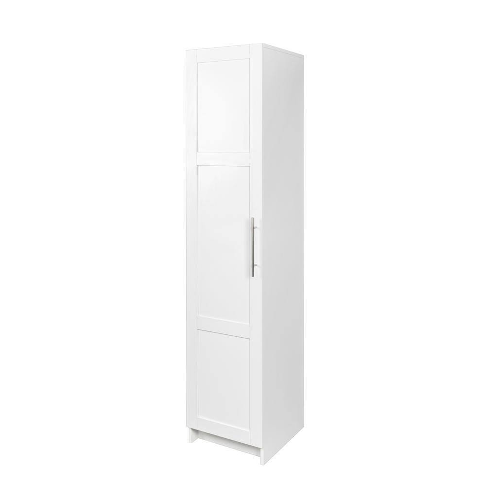 White Tall 3-Tier Stackable Wall Mounted Storage Cabinet Right Open Adjustable Shelves (15.75" D x 15.75" W x 70.87" H )