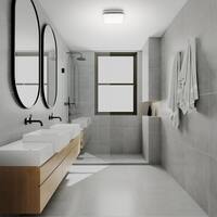 50 CFM Ceiling Mount Room Side Installation Bathroom Exhaust Fan with Ajustable Color Temperature LED and Night Light