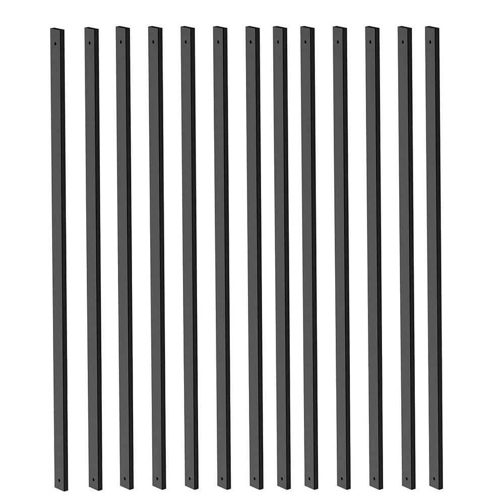 26-Pack 32.25 x 1.2 Metal Hollow Rectangle Deck Balusters Black Spindle and Stairs Railing with Screws price history on PriceWatchPro