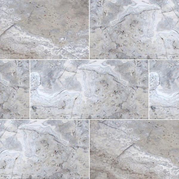 MSI Silver 16 in. x 24 in. Tumbled Travertine Paver Tile (60 Pieces/160.2 sq. ft./Pallet)