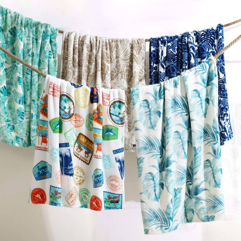 Weekend Green Tropical Plush Fleece Throw Blanket 50" x 70"