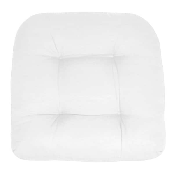 Sweet Home Collection Indoor-Outdoor Reversible Patio Seat Cushion Pad 4 Pack, White