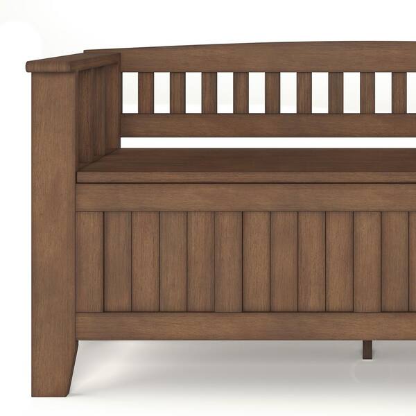 Simpli Home Acadian SOLID WOOD 48 inch Wide Transitional Entryway Storage  Bench in Rustic Natural Aged Brown AX2370-RNAB - Best Buy