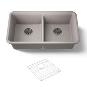KOHLER Cairn Undermount Neoroc Granite Composite 33.5 in. Double