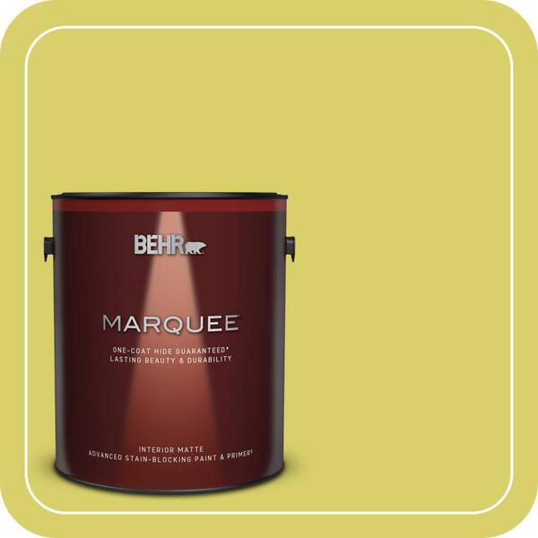 BEHR MARQUEE 1 gal. #P340-4 Lime Tree Matte Interior Paint & Primer
