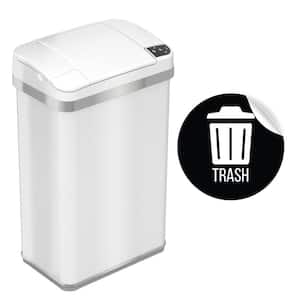 iTouchless 4 Gal. Stainless Steel Rectangular Metal Household
