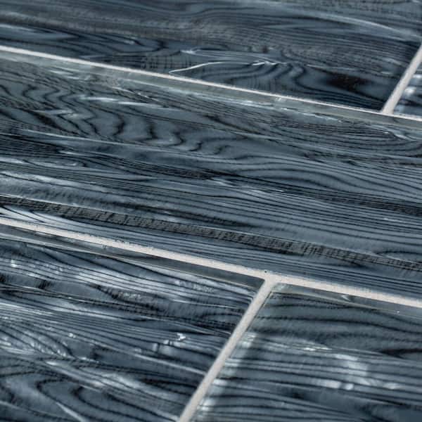 Jeffrey Court Abalone Gray 3 in. x 12 in. Glossy Glass Wall Tile (1 sq. ft. / pack) Jeffrey Court Abalone Gray 3 in. x 12 in. Glossy Glass Wall Tile (1 sq. ft. / pack)
