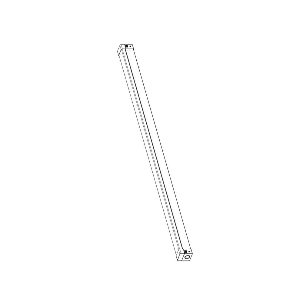 Four-Foot White Acrylic LED Strip Light with Metal Chassis
