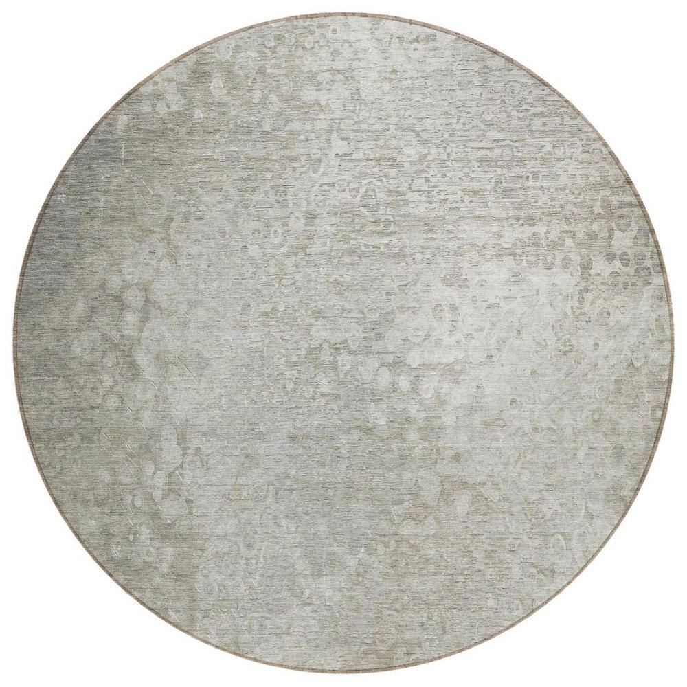 Beige 8 ft. Round Woven Border Round Indoor/Outdoor Area Rug price history on PriceWatchPro