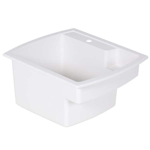 STERLING Latitude 25 in. x 22 in. Vikrell Self-Rimming Utility Sink in White