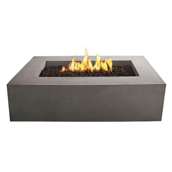 Real Flame Baltic 51 in. Rectangle Natural Gas Outdoor Fire Pit in Glacier Gray