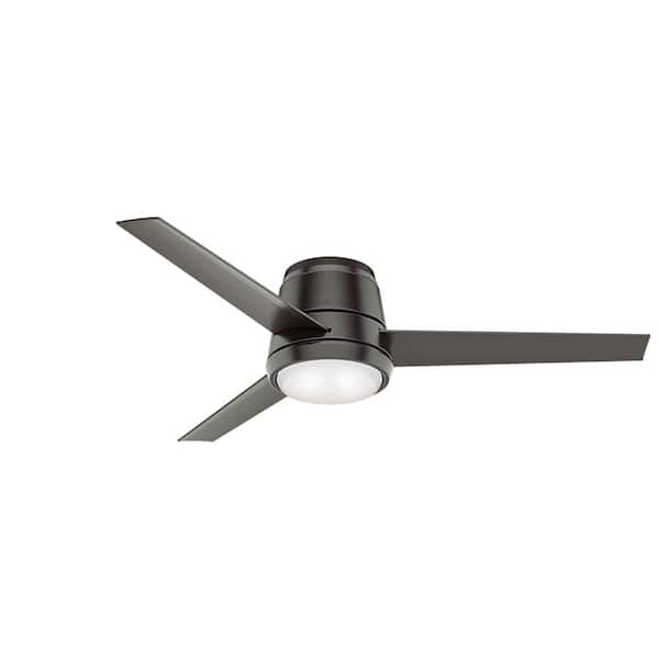 Casablanca Commodus 54 in. Integrated LED Low Profile Indoor Noble Bronze Ceiling Fan with Light Kit and Remote Control