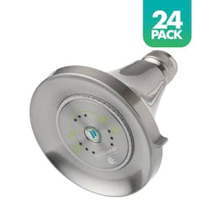 Earth Luxe 3-Spray with 1.5 GPM 3.35 in. Wall Mount Adjustable Fixed Shower Head in Brushed Nickel, 24-Pack