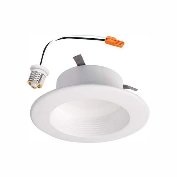HALO 4 in. Selectable CCT 2700K-5000K Integrated LED Recessed Ceiling Light Retrofit Trim, Title 20 Compliant