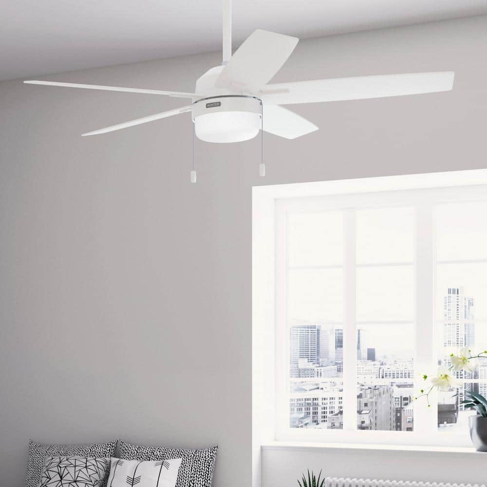 52" Fresh White LED Ceiling Fan with Reversible Blades