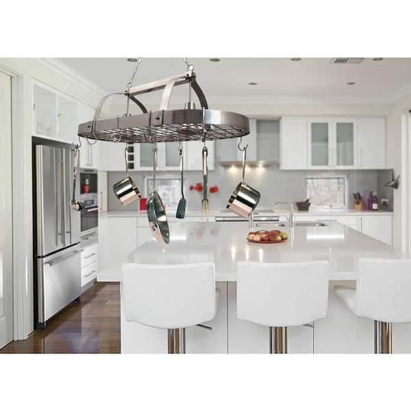 Kitchen Island with Pot Racks