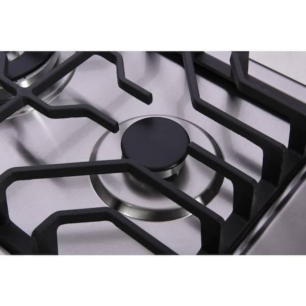 12 in. 2 Burners Solid Disk Gas Cooktop in stainless With Thermocouple Protection