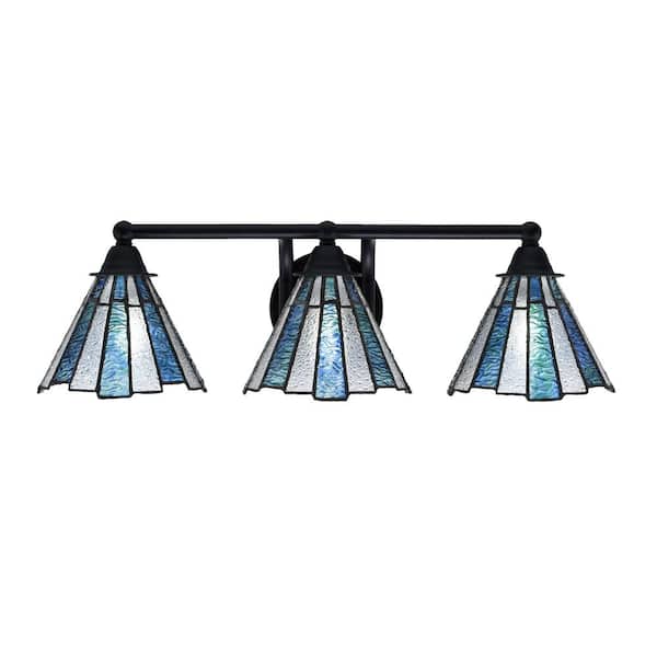 Unbranded Madison 24 in. 3-Light Matte Black Vanity Light