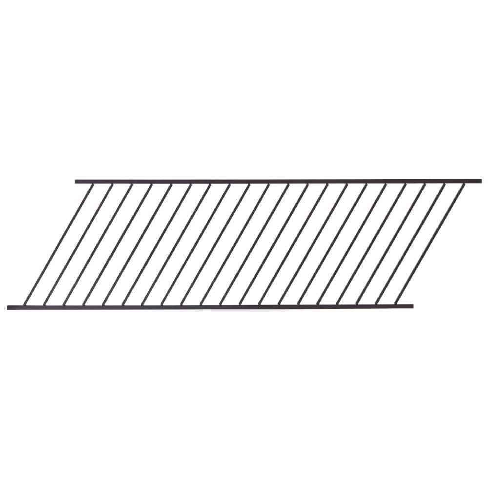 FORTRESS Fe26 40 in. H x 8 ft. W Black Steel Adjustable Railing Stair