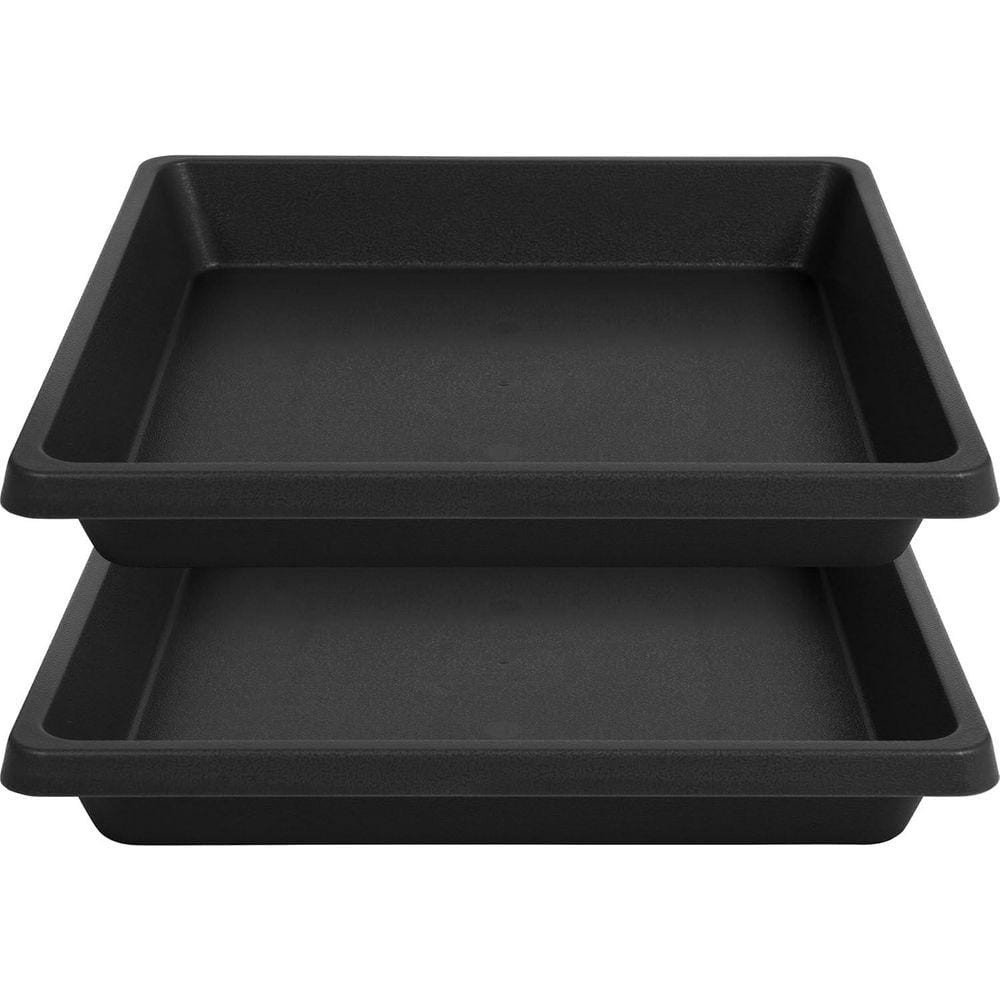 2 Pack Plastic Square Plant Saucer YNLIN375 - The Home Depot