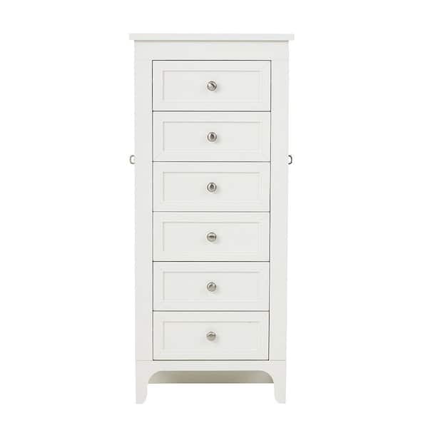 Unbranded Cordoba 6-Drawer Jewelry Armoire in Cream