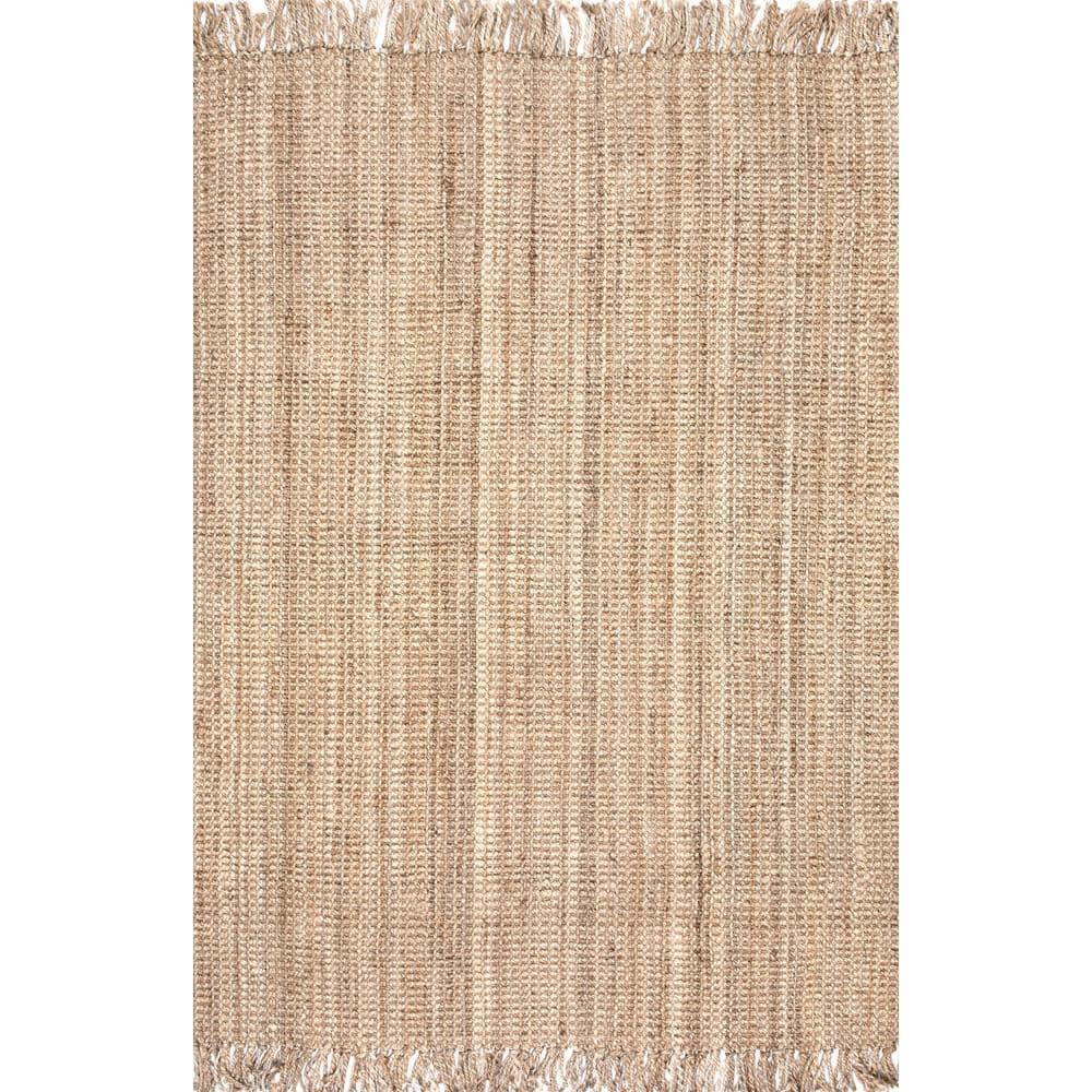 Navy Jute Rug, Geometric Jute Rug, Heavy Duty Area Rug, Natural