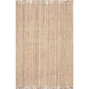 Natura Chunky Loop Jute Natural 7 ft. 6 in. x 10 ft. 6 in. Area Rug